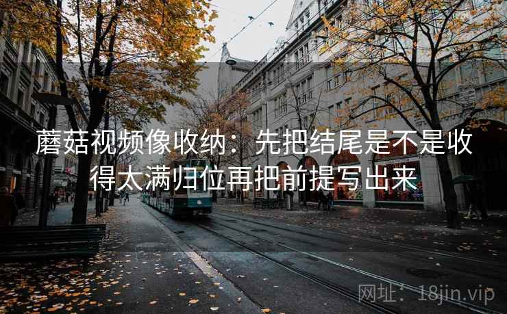 蘑菇视频像收纳：先把结尾是不是收得太满归位再把前提写出来